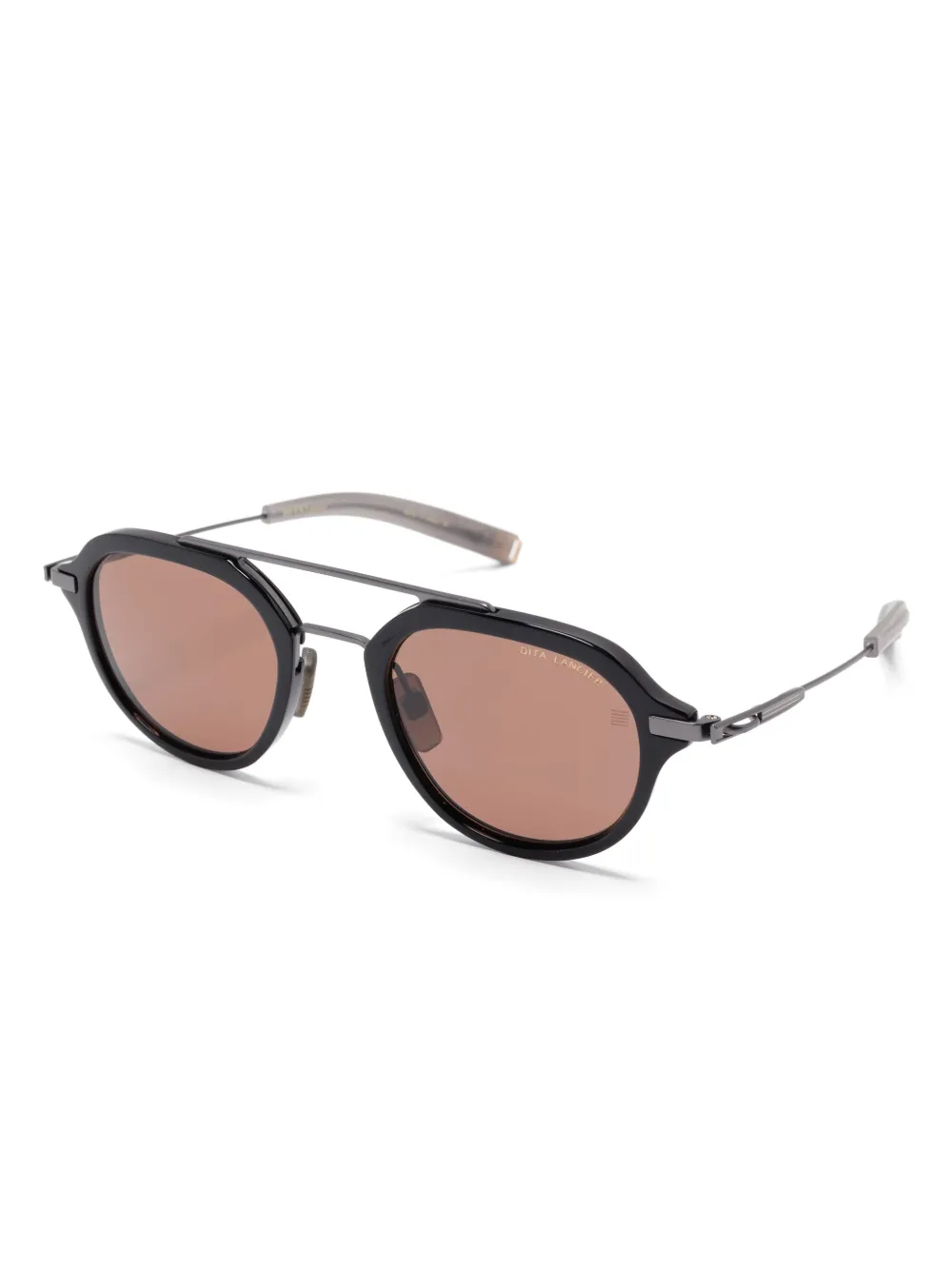 Dita Eyewear Zonnebril met rond montuur - Zwart