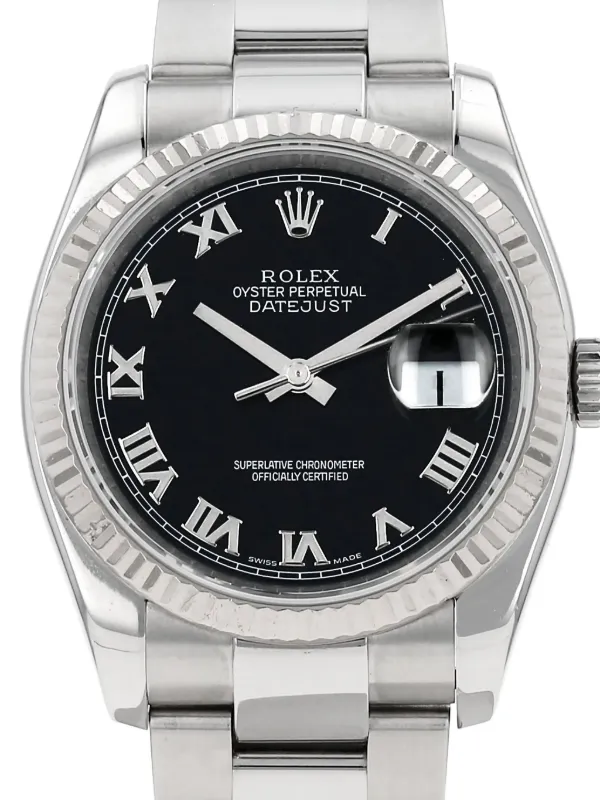 Rolex 2007 Oyster Perpetual Datejust 36mm | Black | FARFETCH JO