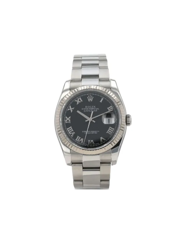 Rolex 2007 Oyster Perpetual Datejust 36mm | Black | FARFETCH JO