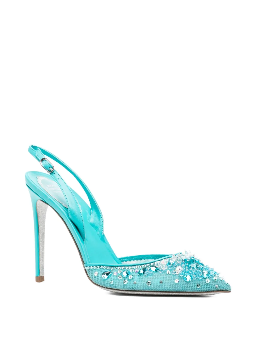 René Caovilla 110mm Cinderella slingback pumps Blue