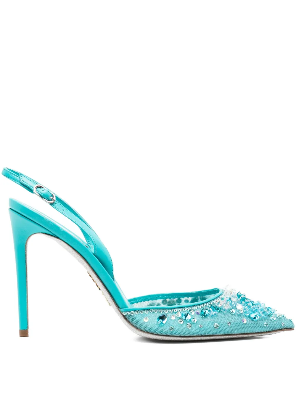 René Caovilla 110mm Cinderella slingback pumps Blue