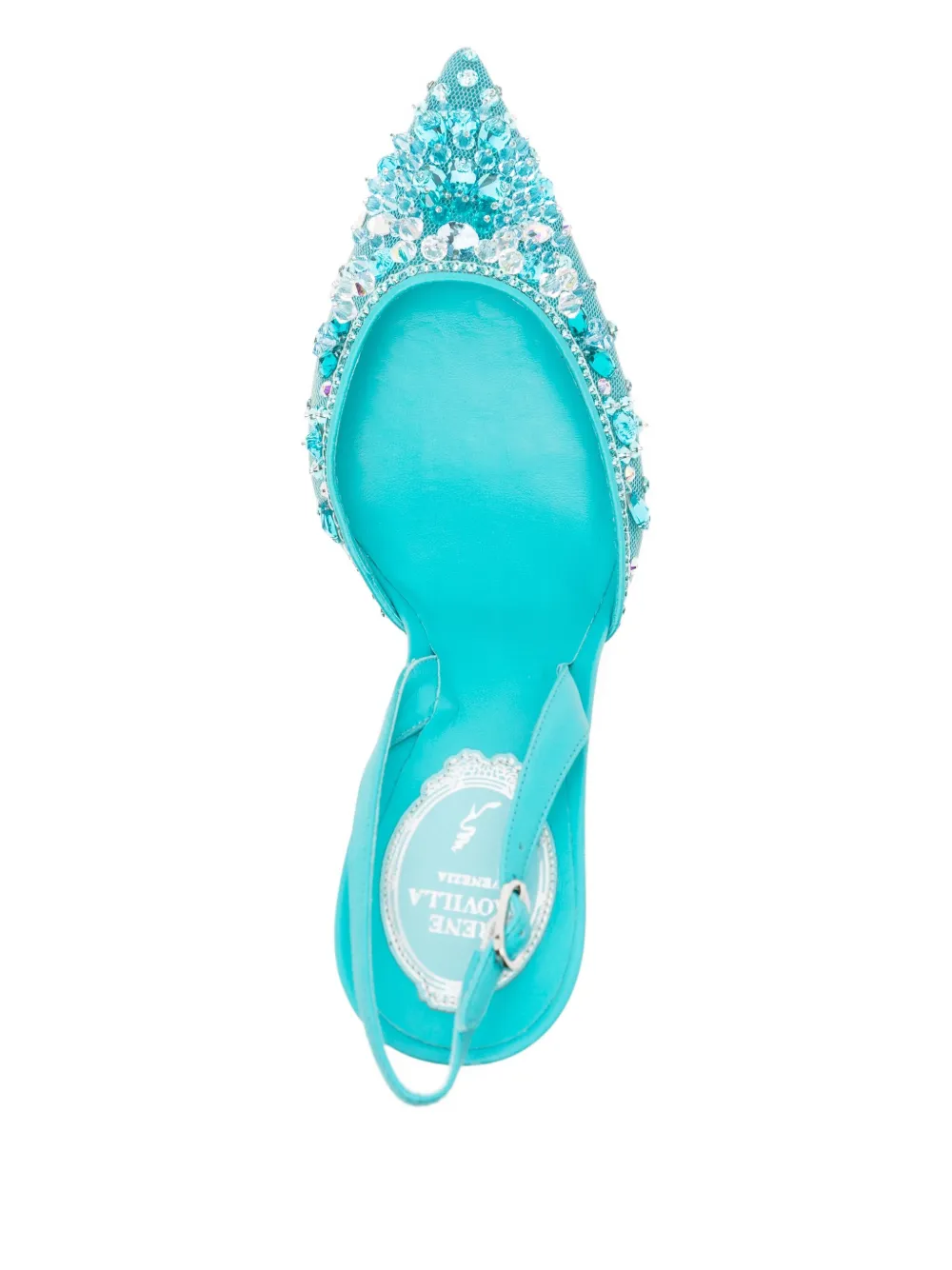 René Caovilla 110mm Cinderella slingback pumps Blue