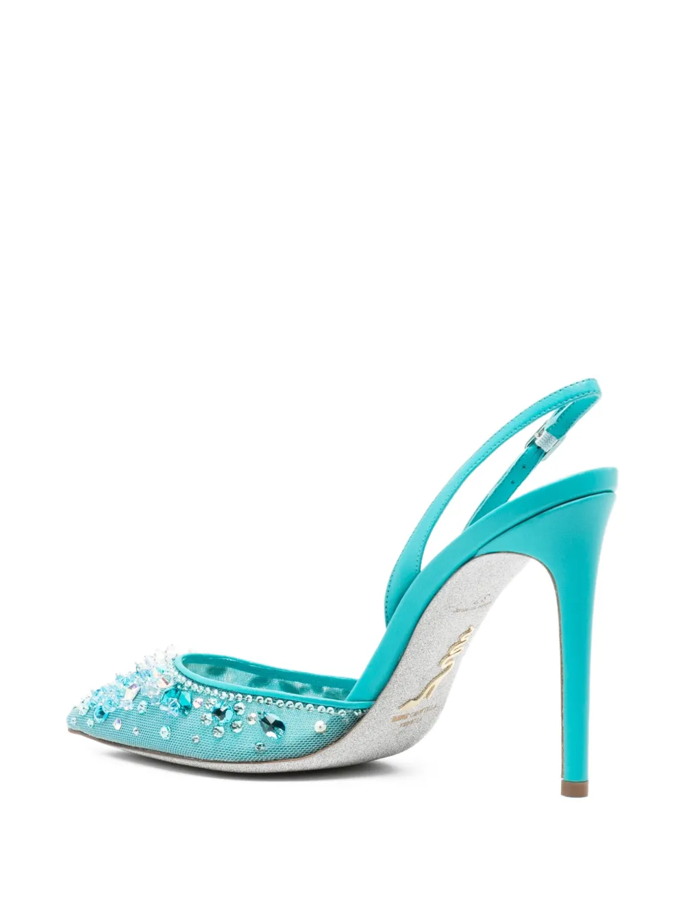 René Caovilla 110mm Cinderella slingback pumps Blue
