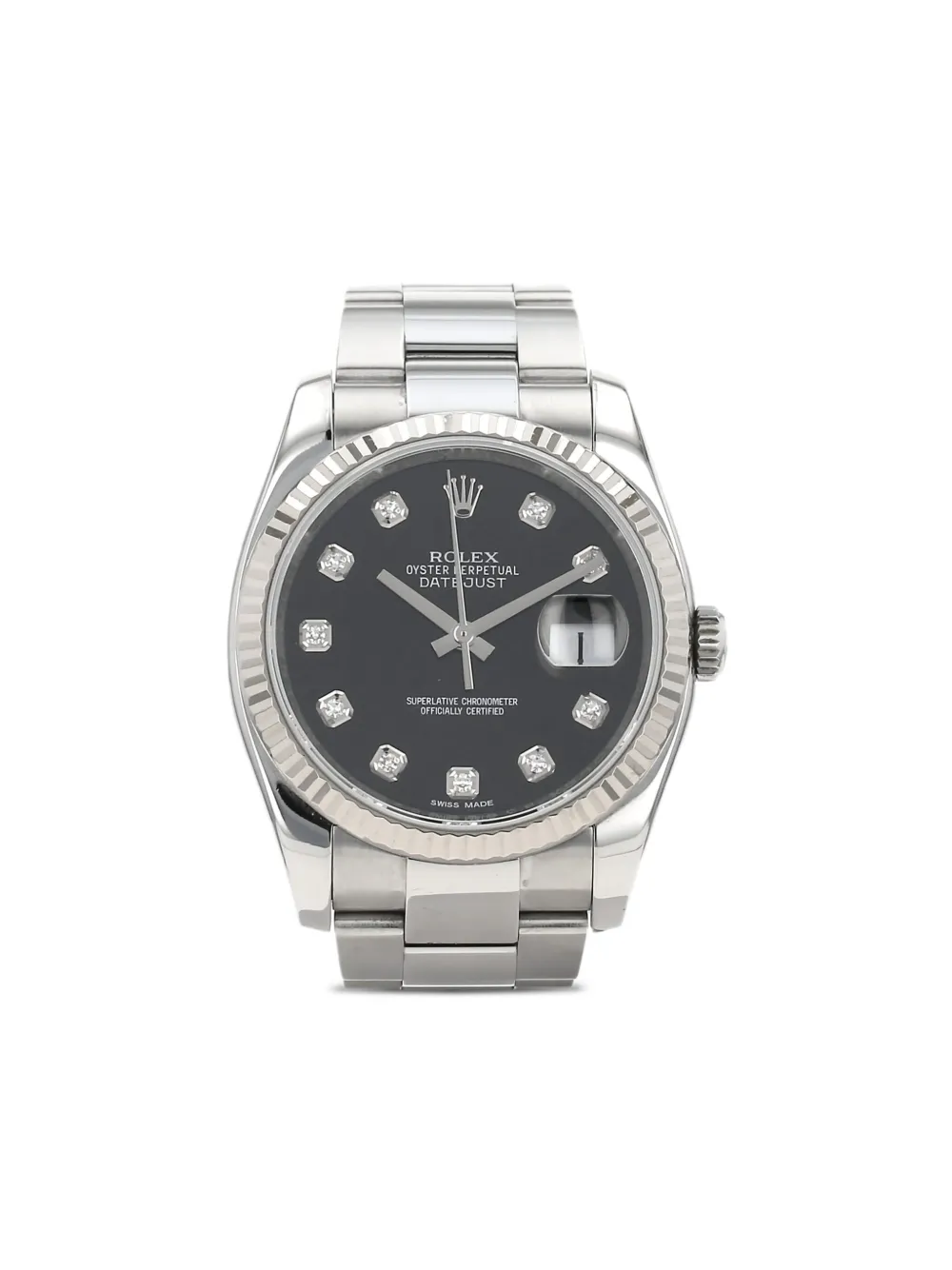 Rolex datejust 36mm diamond hour markers | Black | Image 1
