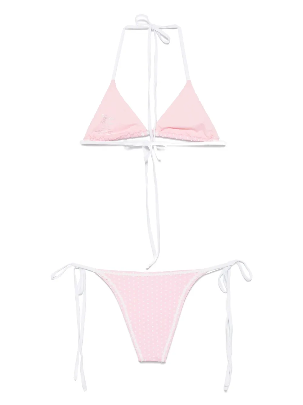 FRANKIES BIKINIS POLKA DOT-PRINT BIKINI SET
