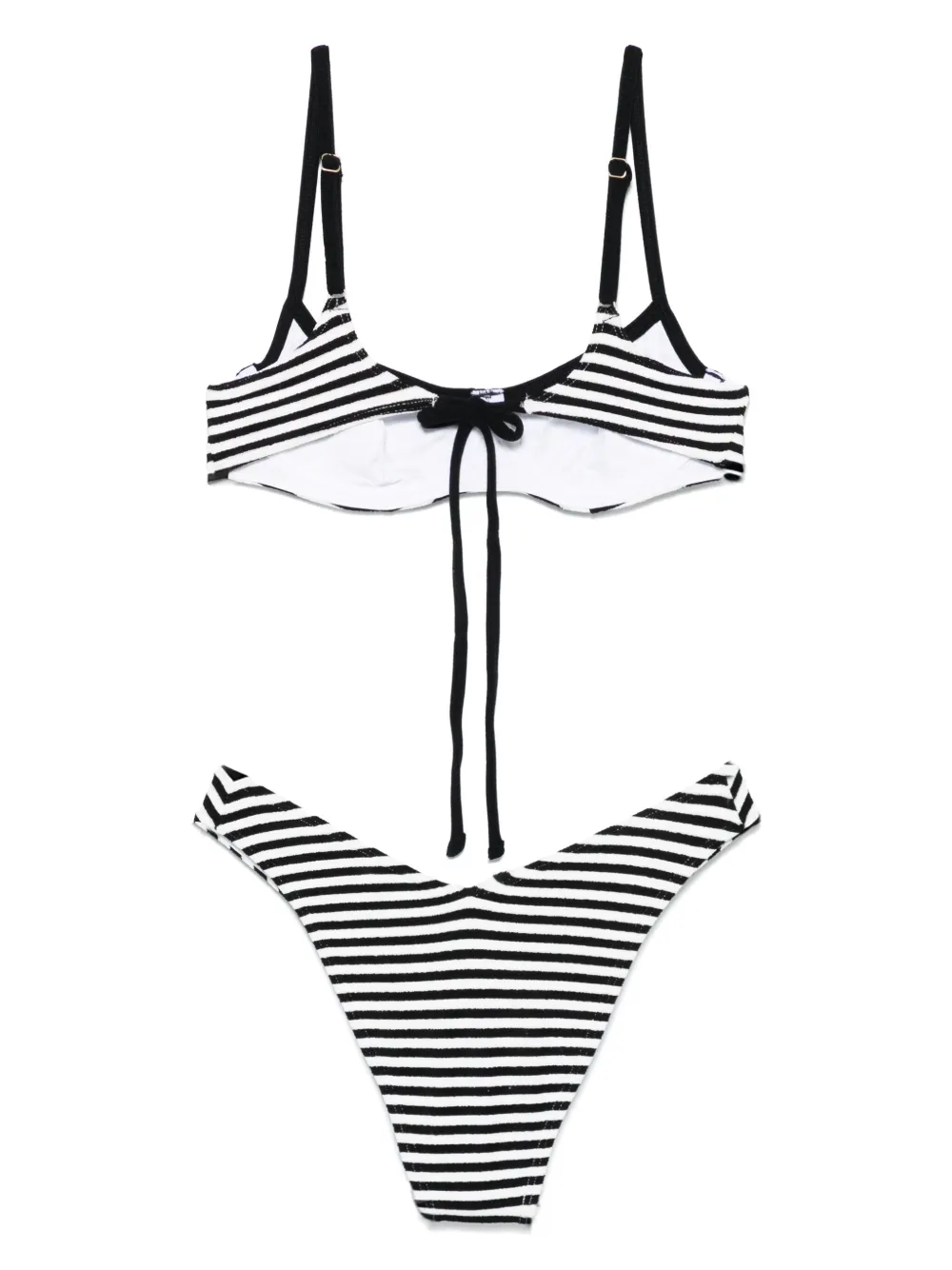 FRANKIES BIKINIS STRIPED BIKINI SET 
