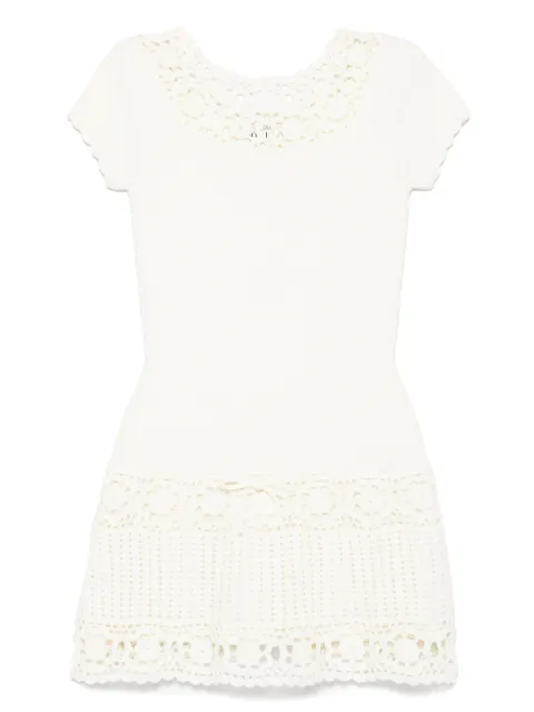 Frankies Bikinis crochet-knit mini dress