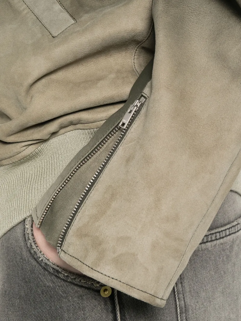 Arma Ombre Zip-front Leather Jacket In Multi
