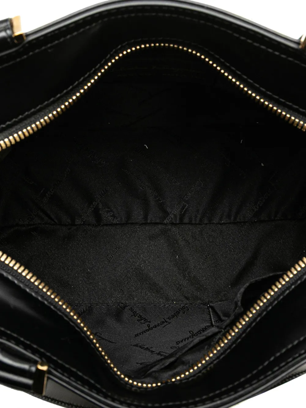 Pre-owned Ferragamo 2021 Leather Double Gancini Side Buckle Satchel