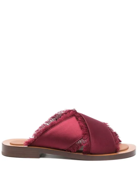 Ambleme sandales en satin