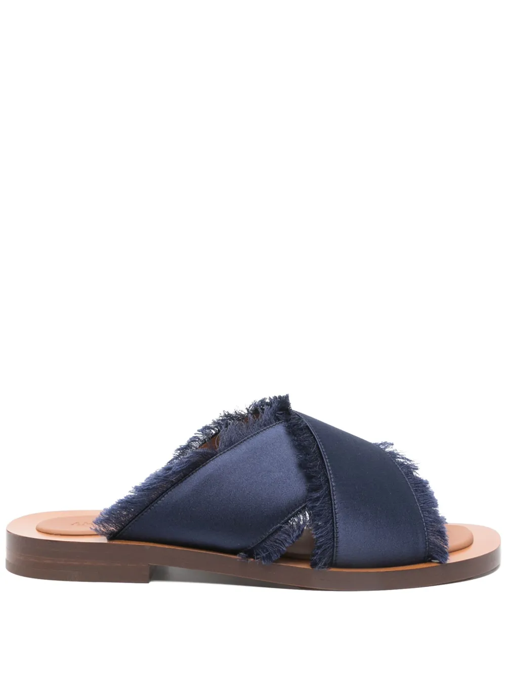 Ambleme satin sandals Blue