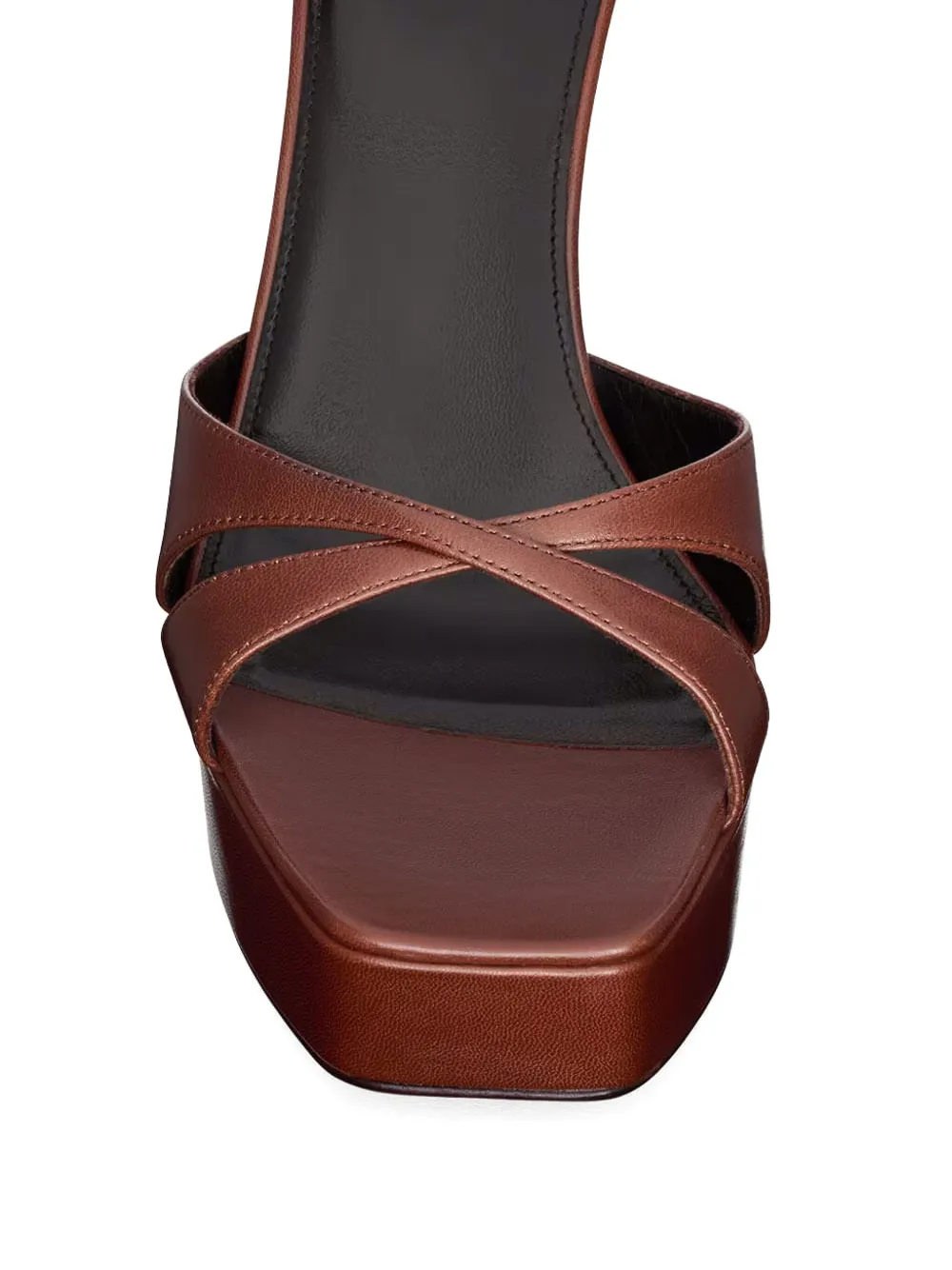 Saint Laurent 85mm Debbie platform sandals Brown