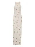Sophia Webster floral-embellished maxi dress - White