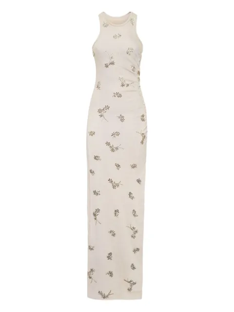Sophia Webster floral-embellished maxi dress