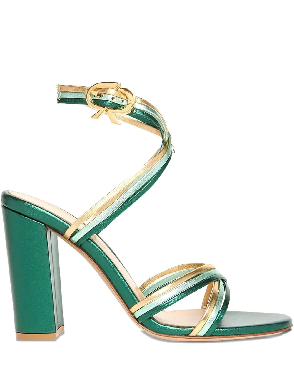 Gianvito Rossi 85mm Calissa Leather Sandals In Green