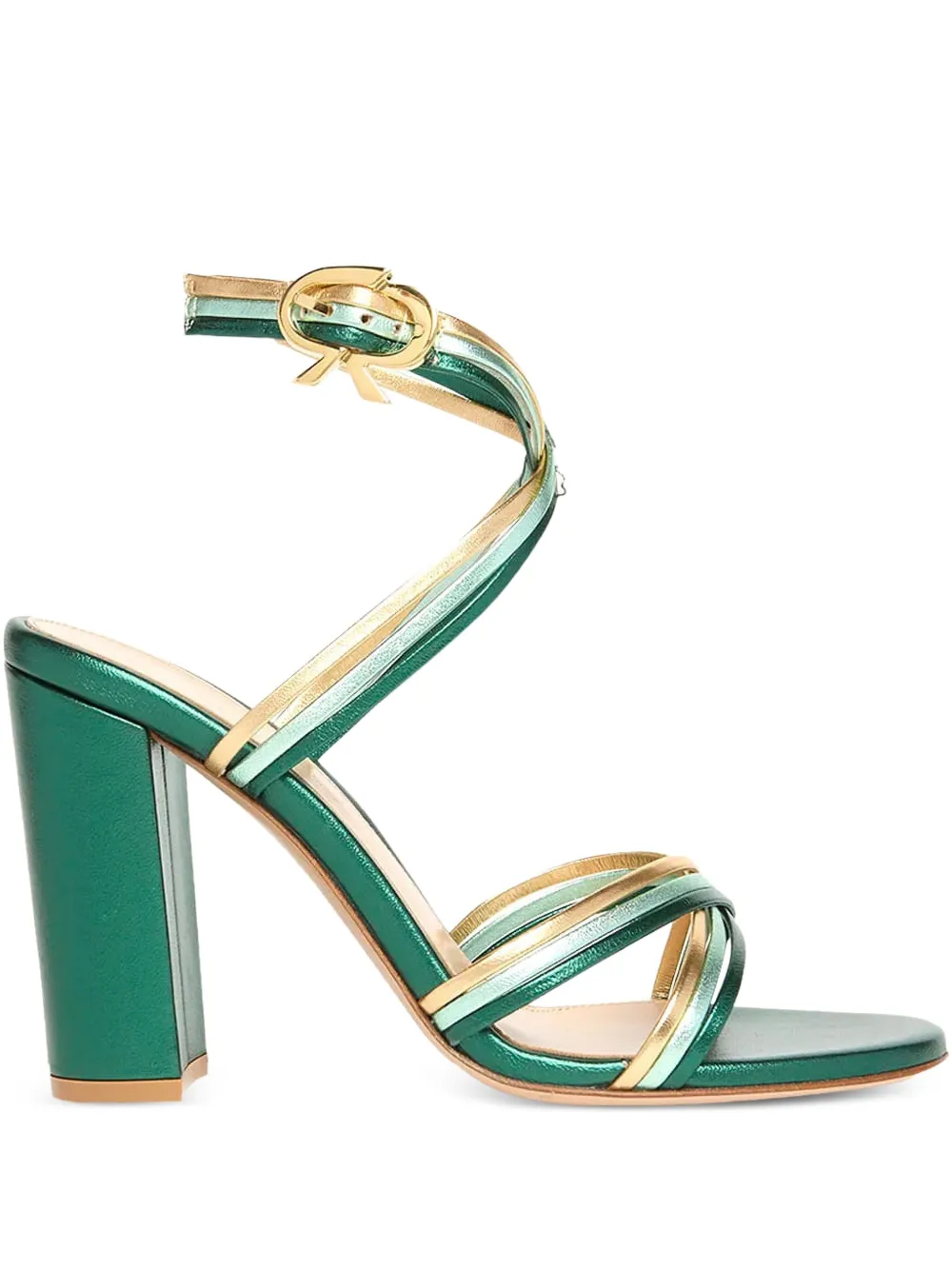 Gianvito Rossi 85 mm Calissa leren sandalen Groen
