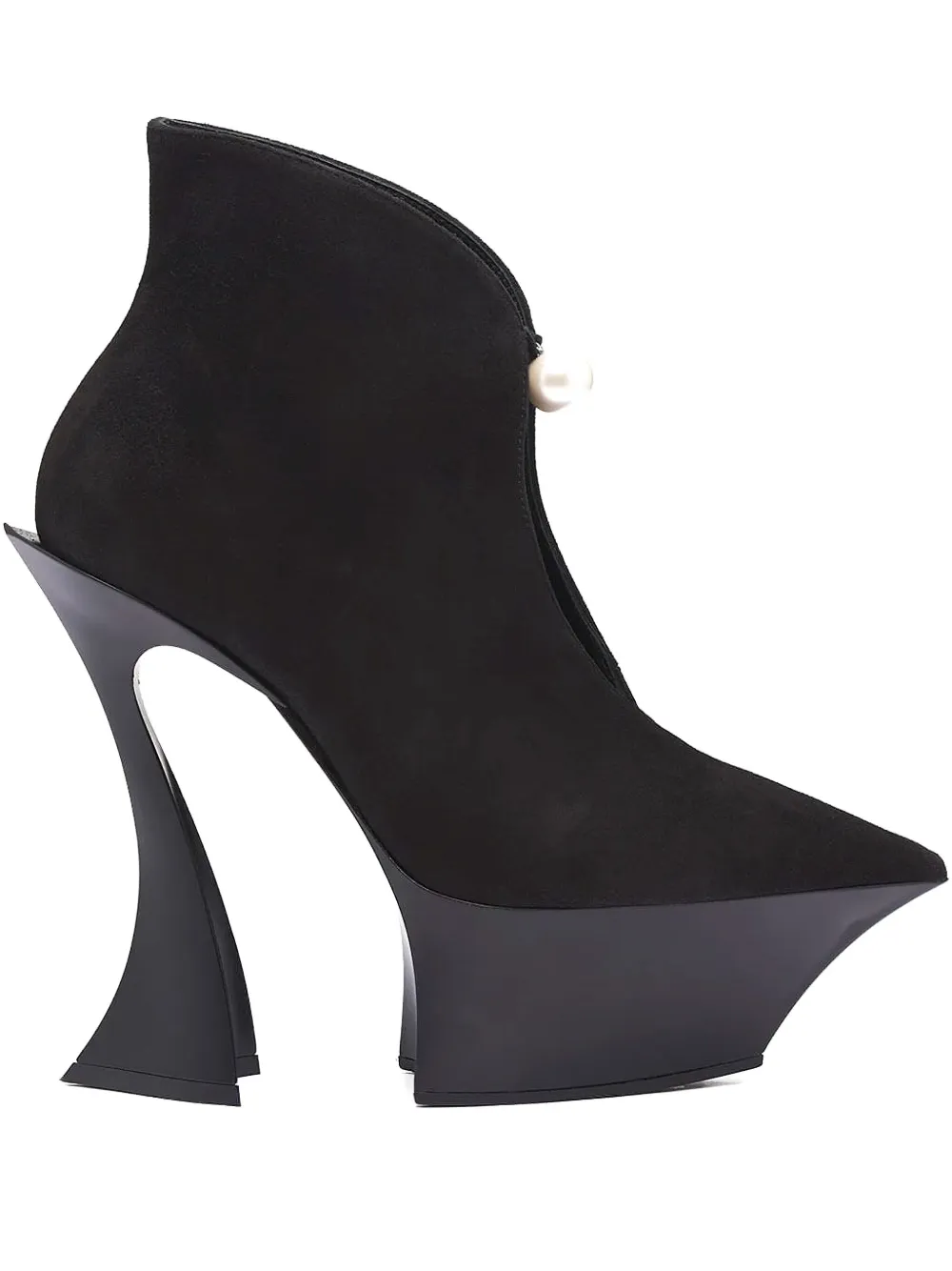 Mugler 95mm Fang sculpted-heel boots Black