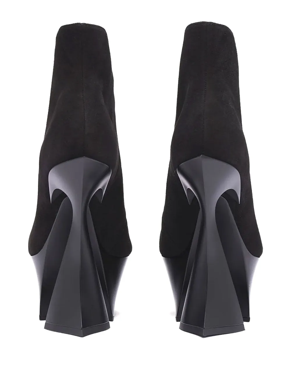 Mugler 95mm Fang Sculpted-heel Boots In Black