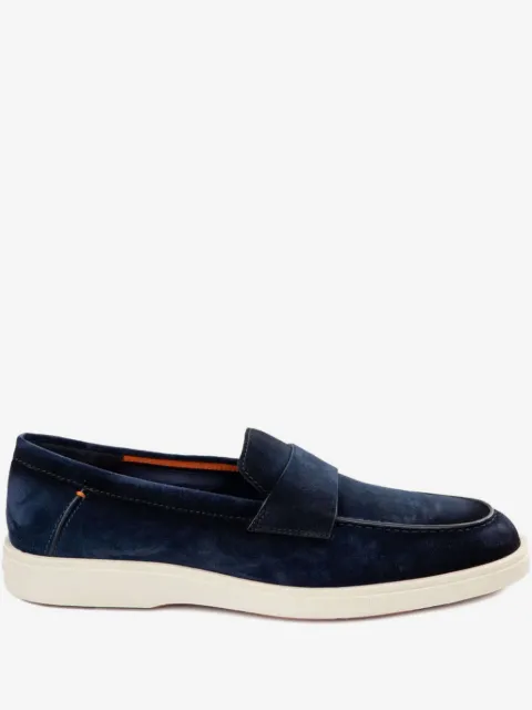 Santoni suede penny loafers