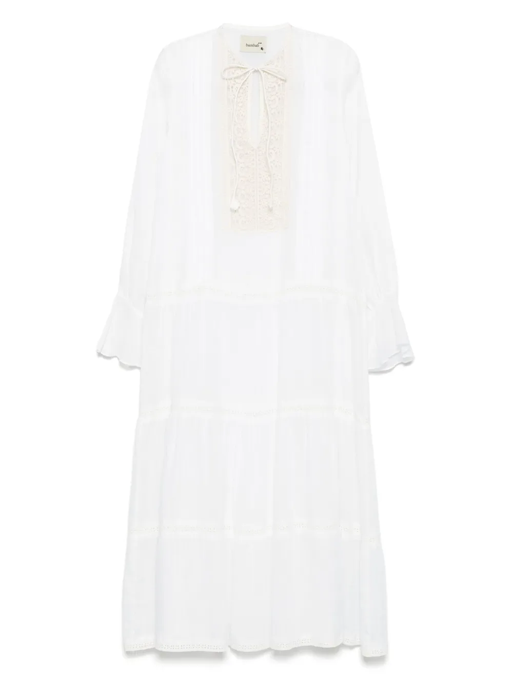 Blanca crochet-trim maxi dress