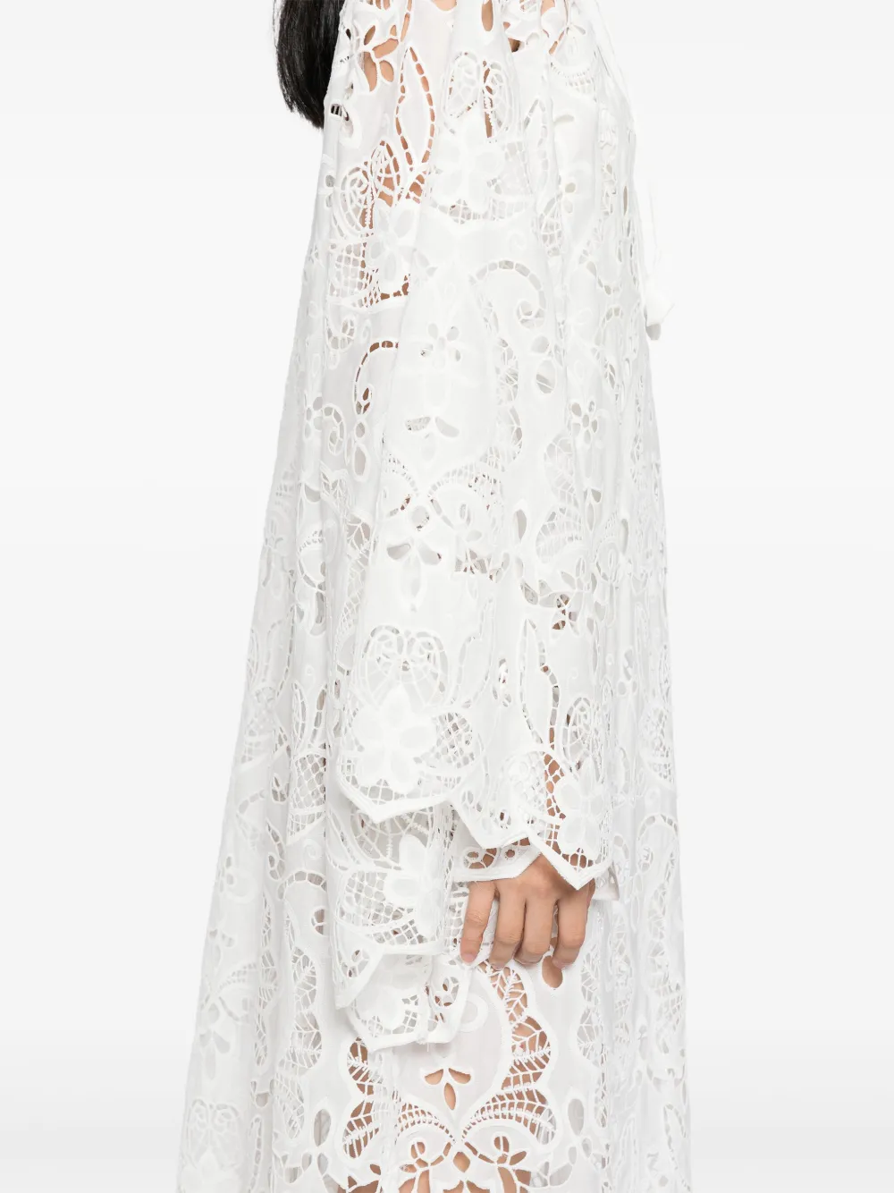 Bambah Blanca tuniek met ringlets Wit