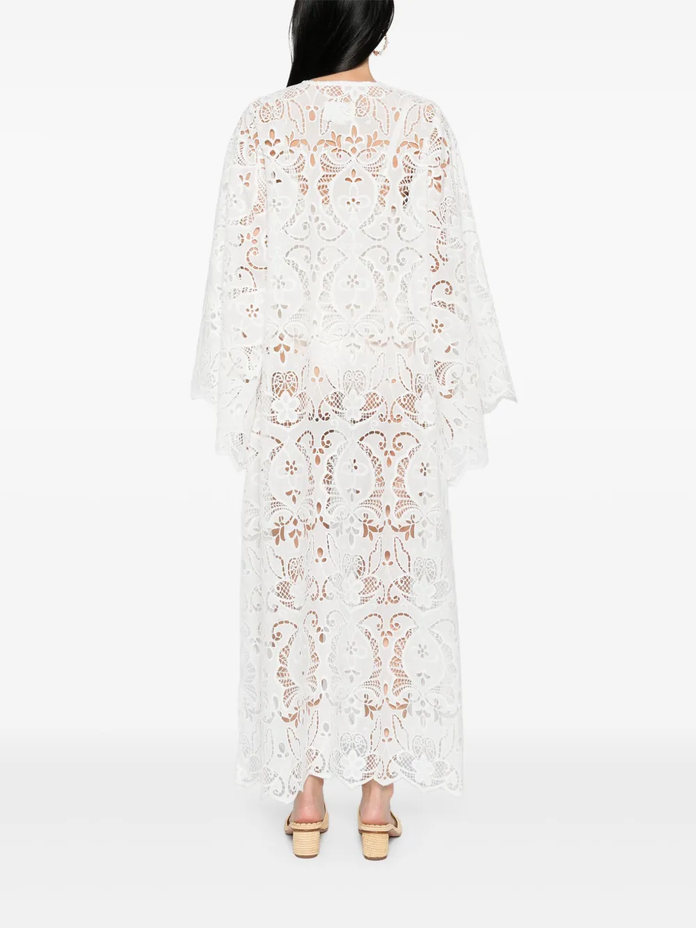 Bambah Blanca tuniek met ringlets Wit