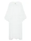 Bambah Blanca eyelet moza kaftan - White