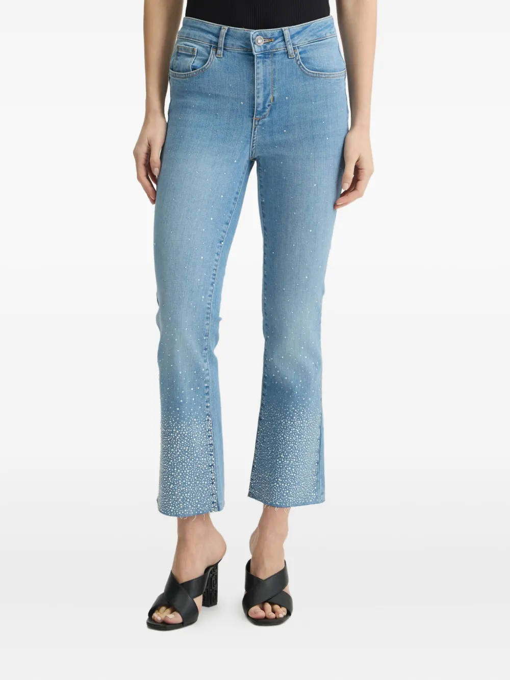 LIU JO Jeans met stras Blauw