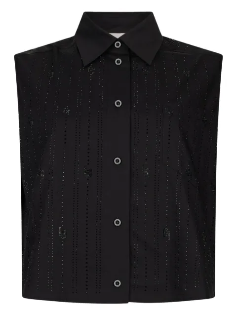 LIU JO rhinestones-embellished cotton top