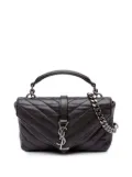 Saint Laurent Pre-Owned 2016 Sheepskin Chevron Monogram College Chain Wallet satchel - Black