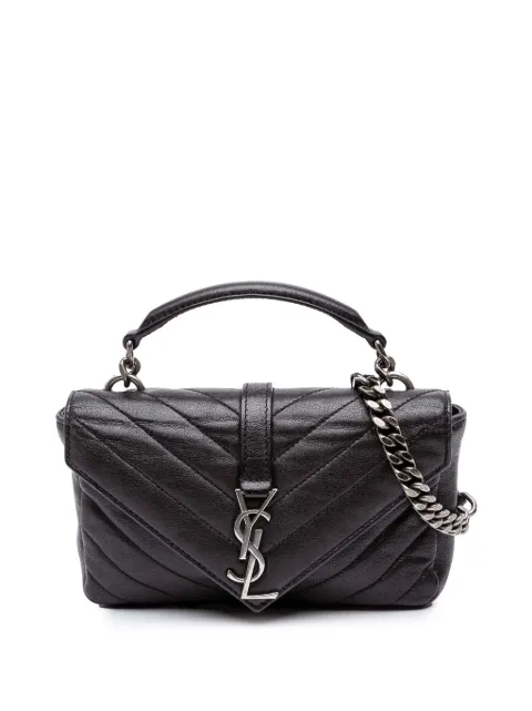 Saint Laurent Pre-Owned 2016 Sheepskin Chevron Monogram College Chain Wallet satchel