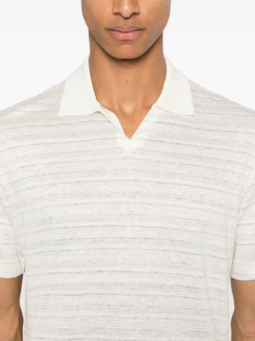 Zegna Gestreept T-shirt Beige