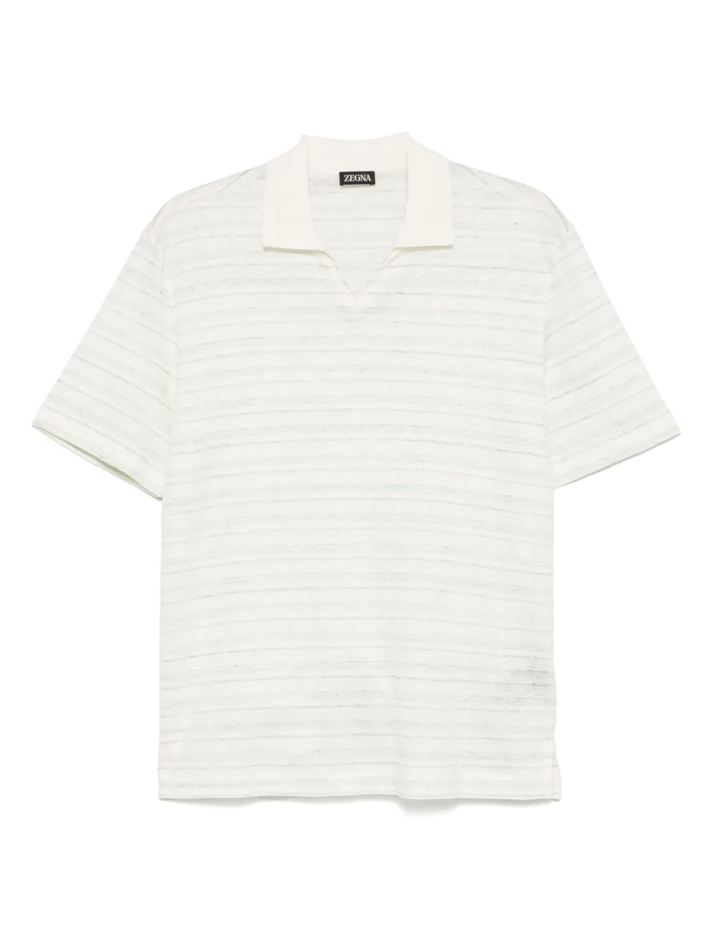 Zegna Gestreept T-shirt Beige