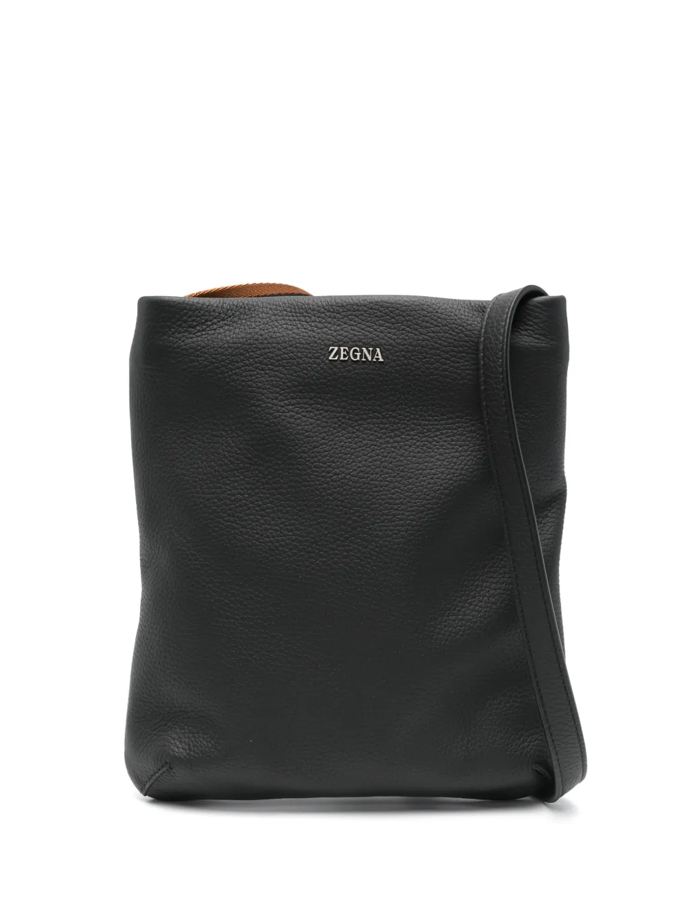 Zegna leather messenger bag | Black | Image 1