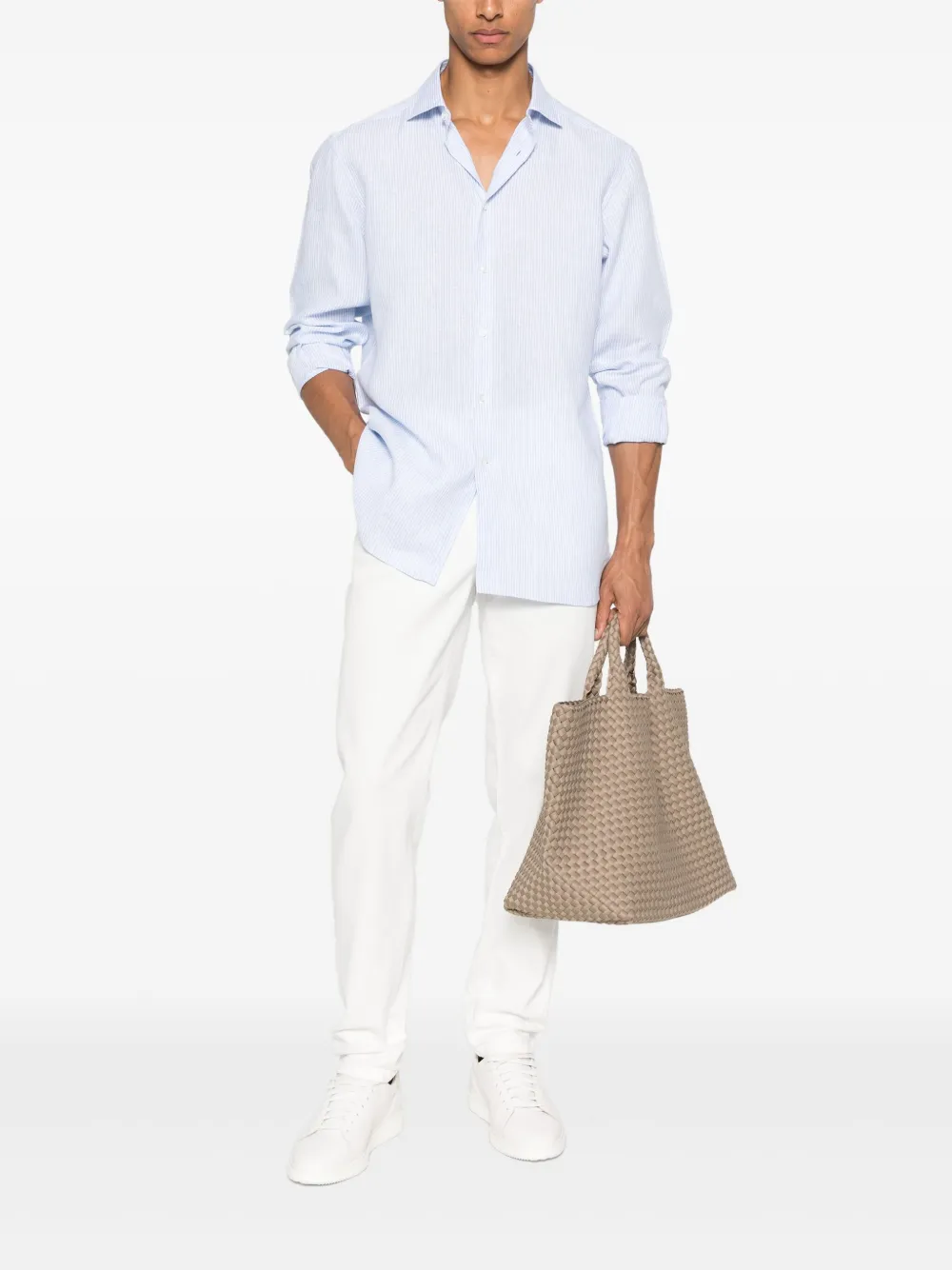 Zegna linen shirt - Blauw