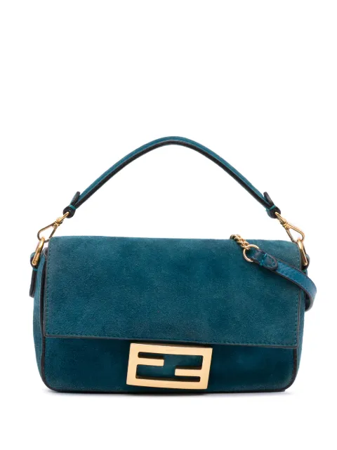 Fendi Pre-Owned Borsa a tracolla Mini Baguette in pelle scamosciata 2010-2025