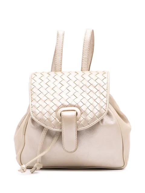 Bottega Veneta Pre-Owned 20th Century Small Intrecciato Trimmed Metallic Nappa backpack