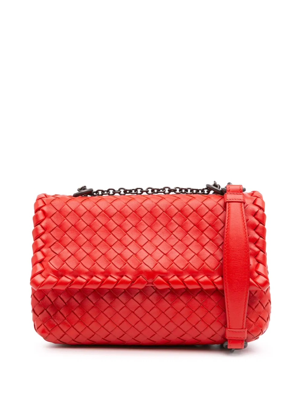 Bottega Veneta Pre-Owned 2012-2024 Baby Nappa Intrecciato Olimpia crossbody bag | Red | Image 1