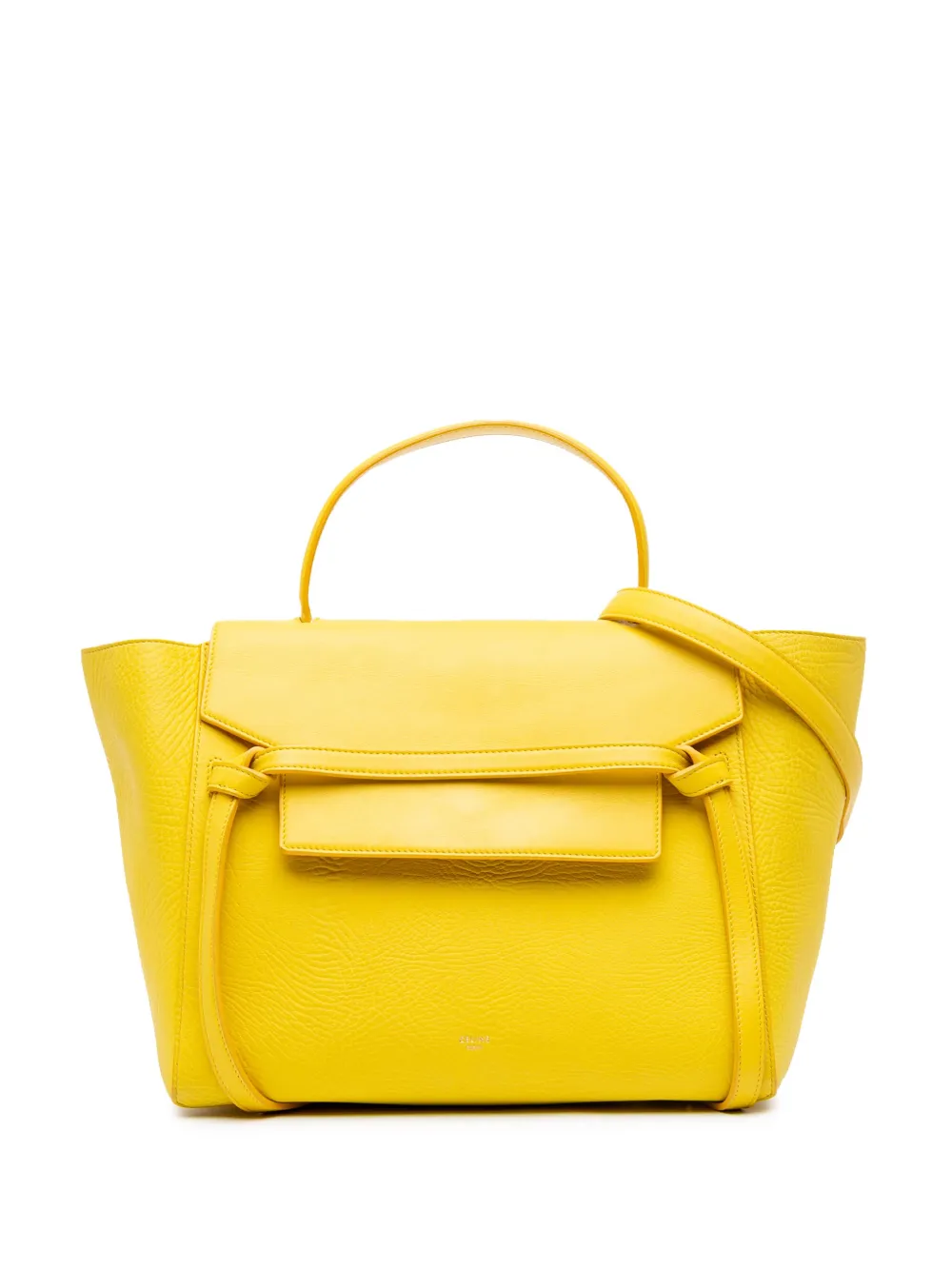 Céline Pre-Owned 2014 ミニ レザー ベルトバッグ サッチェル - イエロー Céline Pre-Owned 2014 ミニ レザー ベルトバッグ サッチェル - イエロー