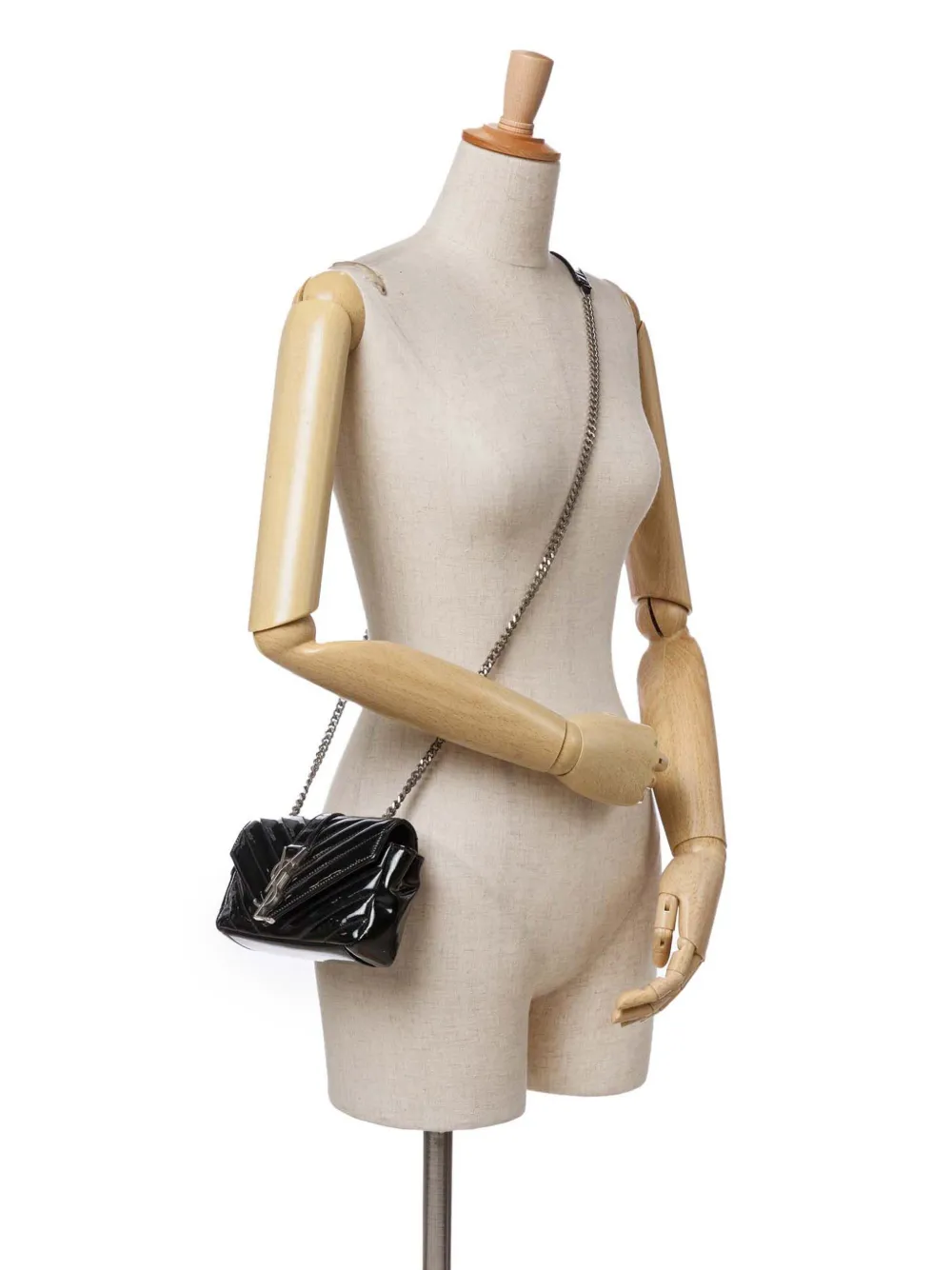 Saint Laurent Pre-Owned 2015 Baby Patent Chevron Classic Monogram Chain Bag crossbody bag | Pre-Owned | Image 2