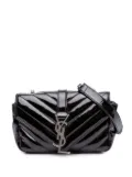 Saint Laurent Pre-Owned 2015 Baby Patent Chevron Classic Monogram Chain Bag crossbody bag - Black