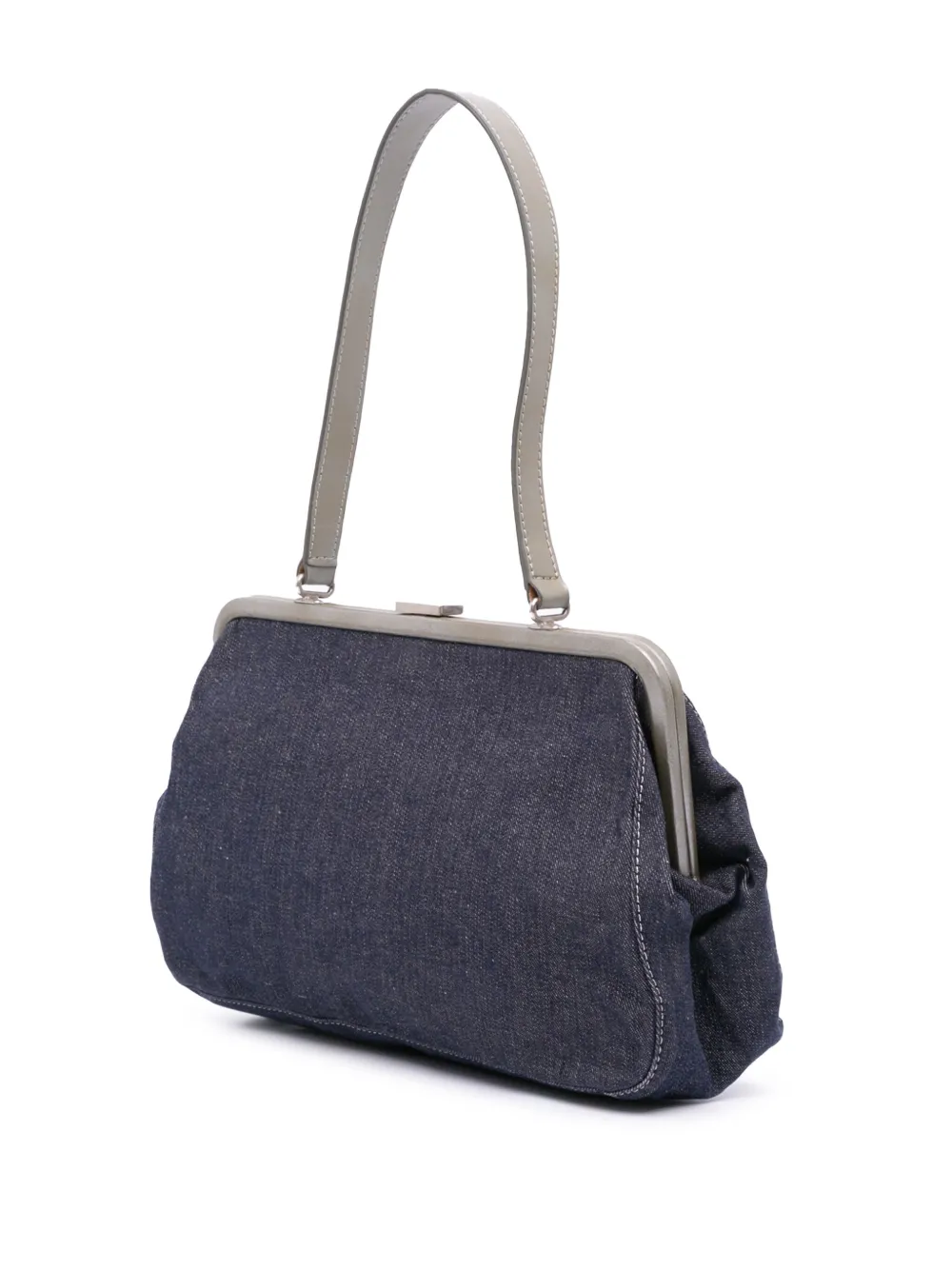 Pre-owned Burberry 2000-2017 Denim Frame Shoulder Bag