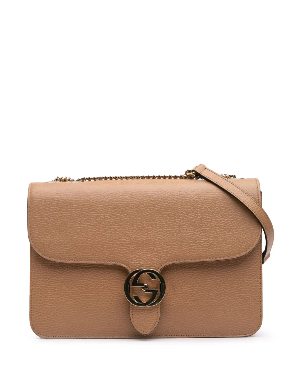 Pre-owned Gucci 2016-2024 Medium Dollar Calfskin Interlocking G Crossbody Bag