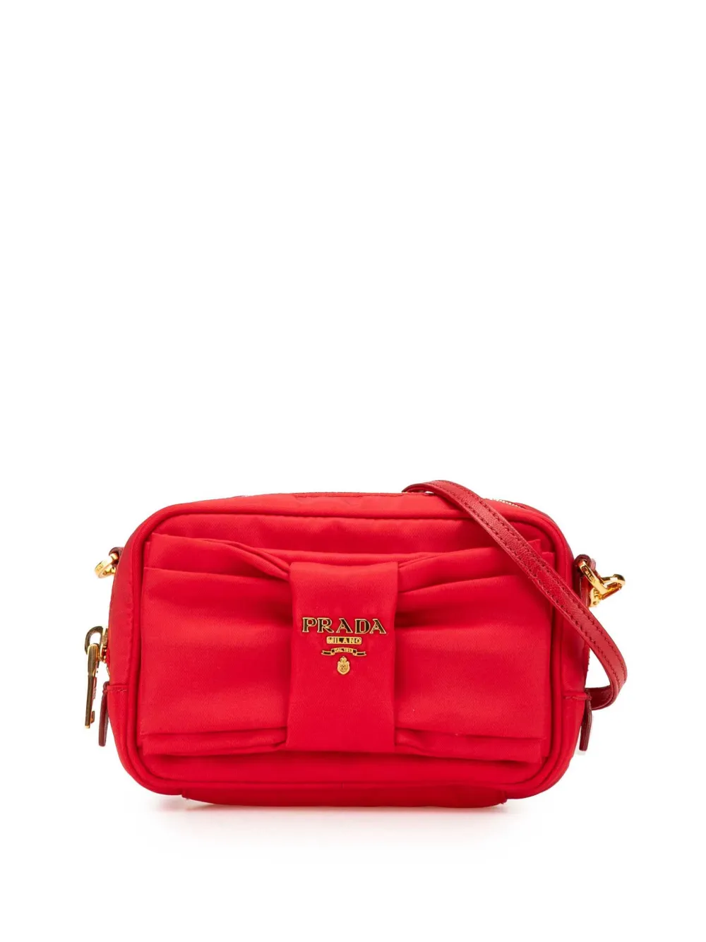 Pre-owned Prada 2013-2024 Tessuto Fiocco Bow Camera Bag Crossbody Bag