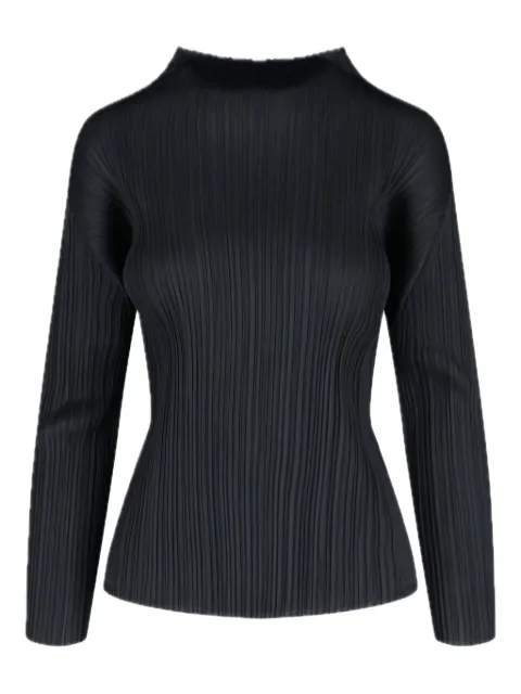 Pleats Please Issey Miyake pleated long-sleeve top