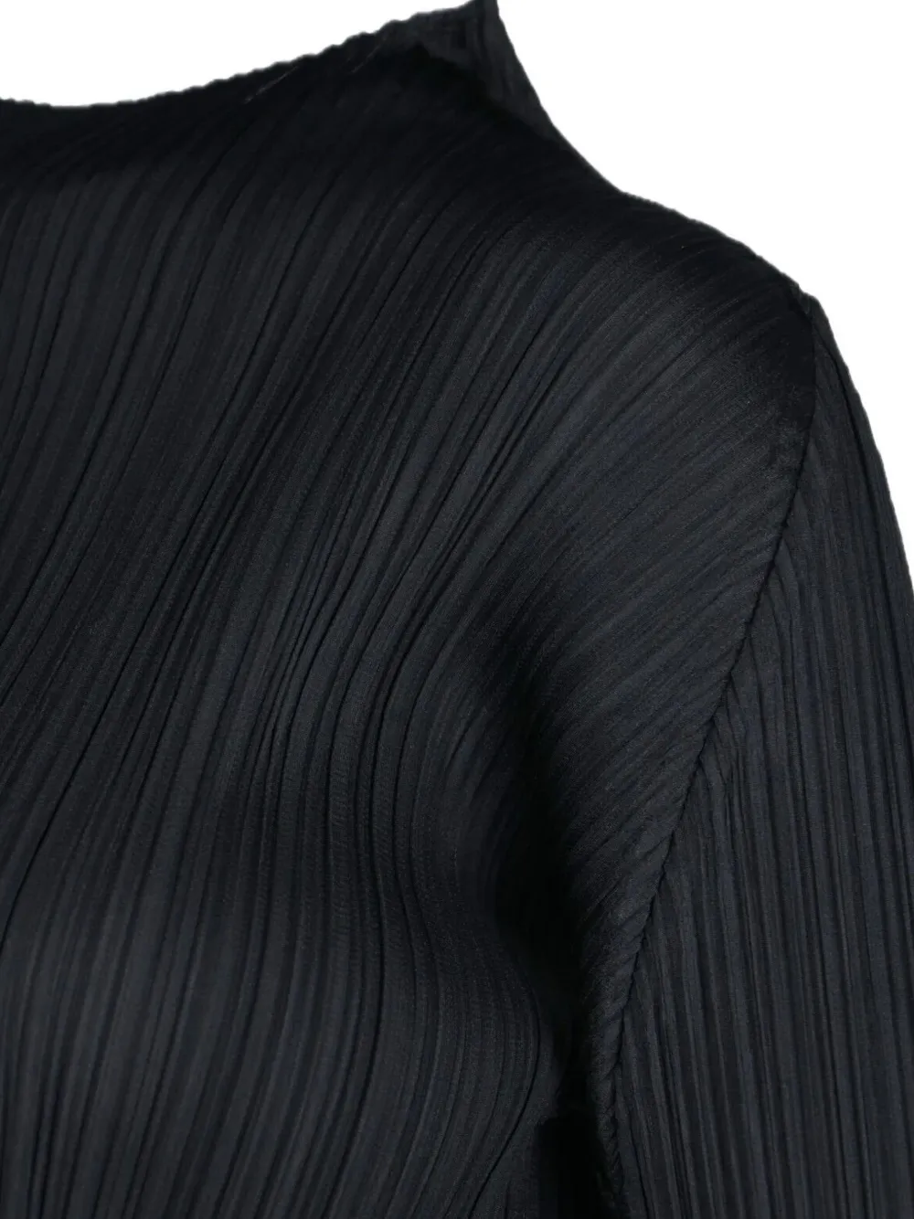 Pleats Please Issey Miyake Geplooide top - Zwart