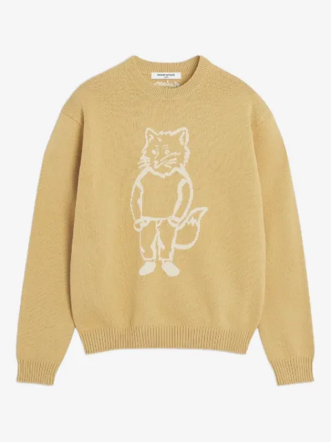 Maison Kitsuné fox-intarsia wool sweater