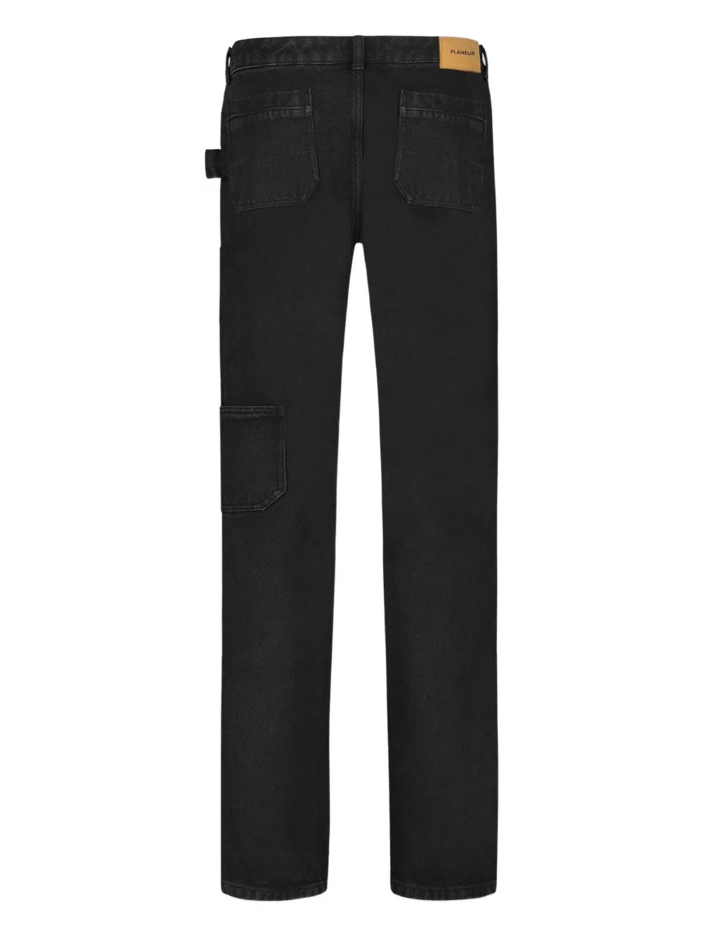 FLÂNEUR Carpenter jeans met cargo zak Zwart
