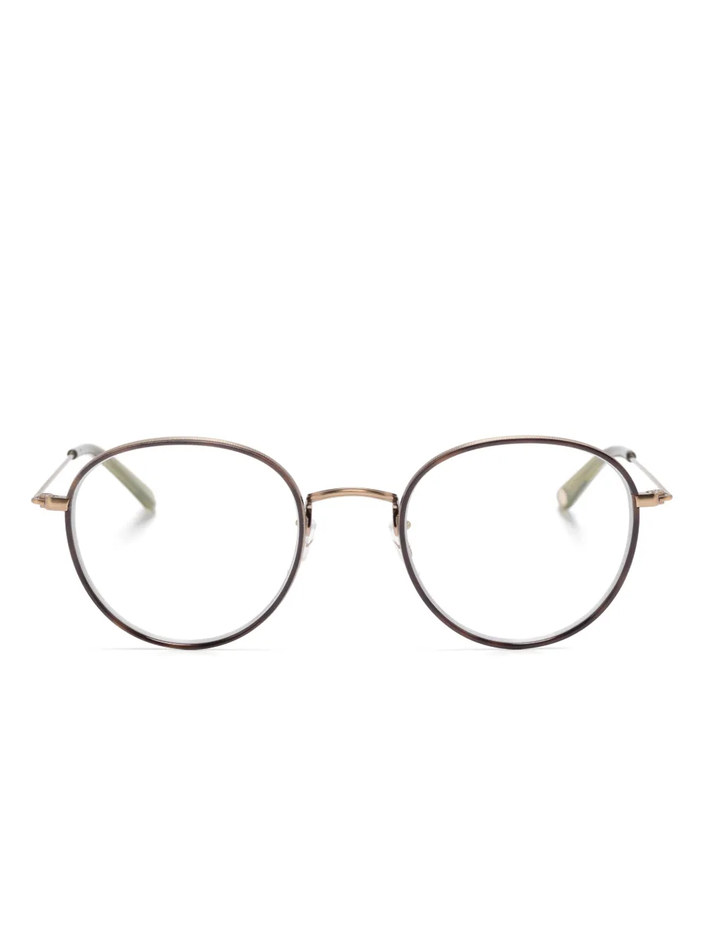 Garrett Leight round-frame glasses | Brown | Image 1