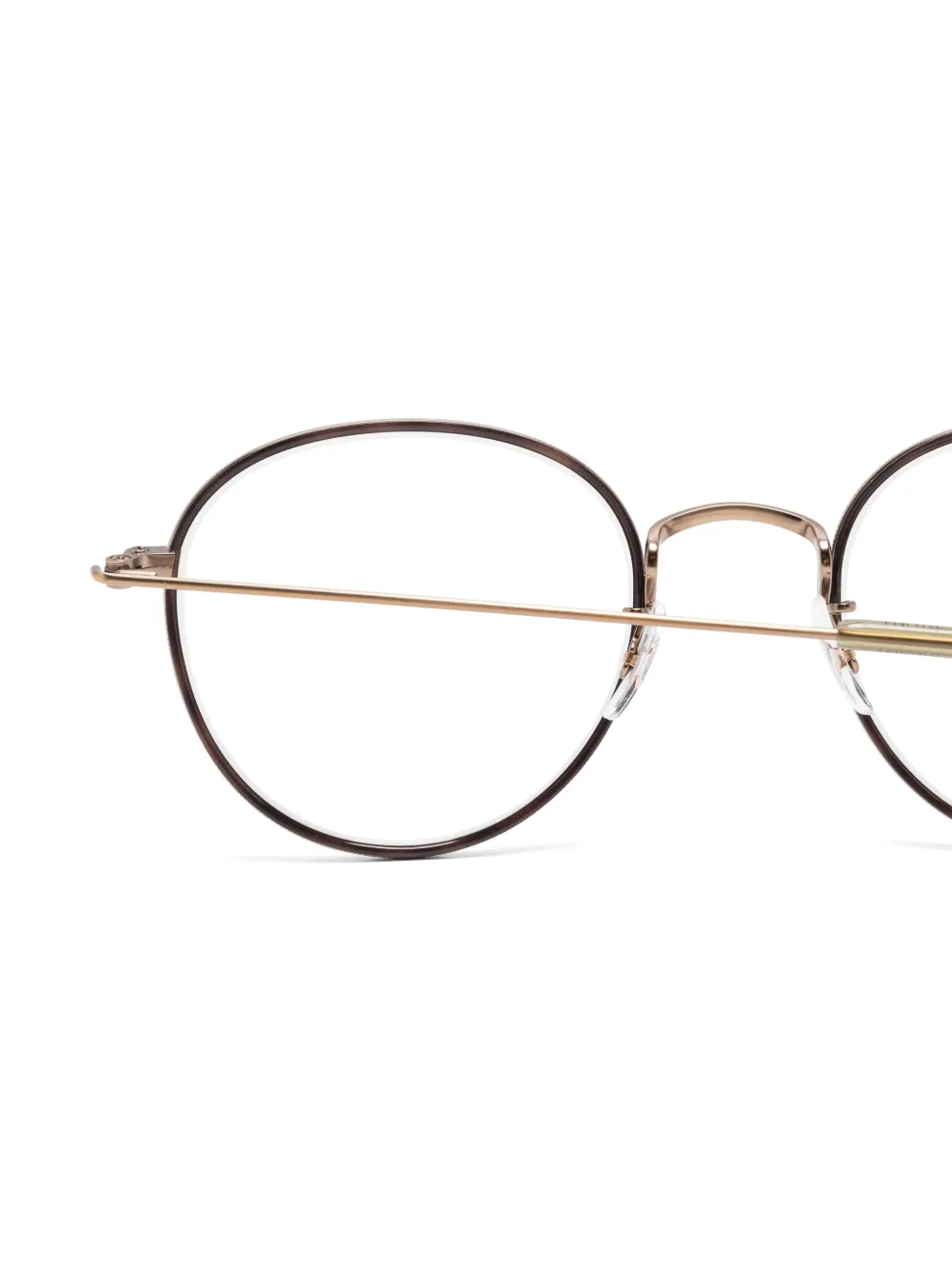Garrett Leight Bril met rond montuur Bruin